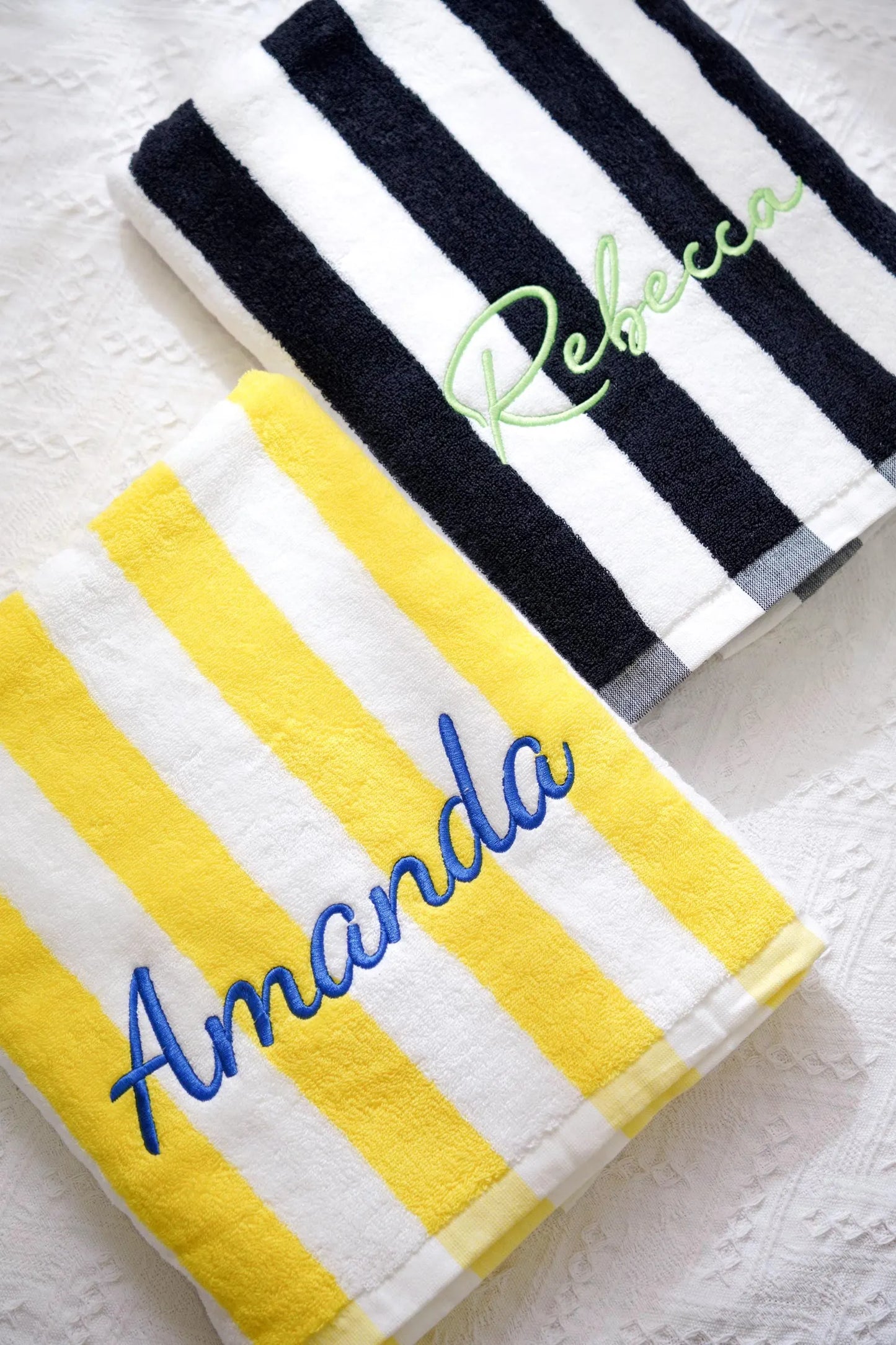 Custom Name Embroidered Cabana Towel